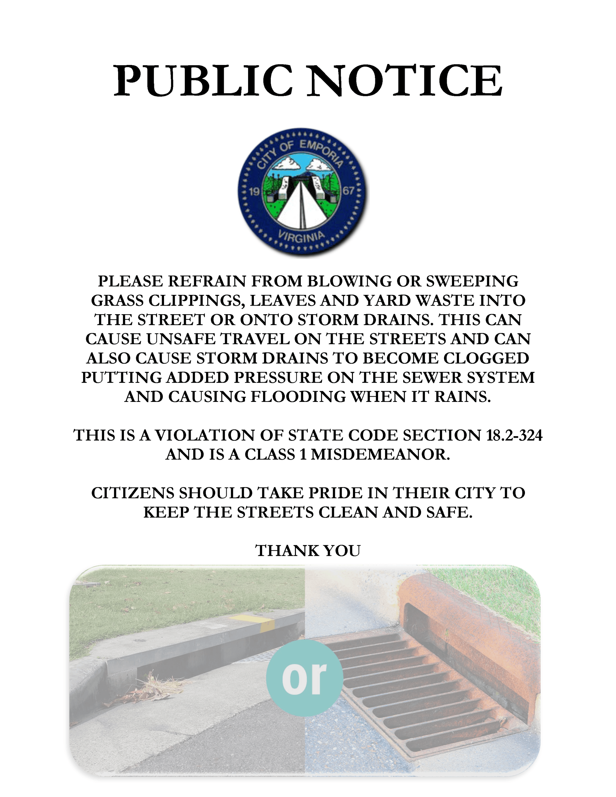 PUBLIC NOTICE- grass